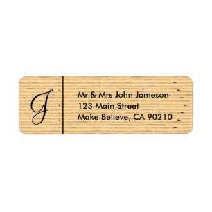 Monogram - Bowling Lane Adress-mall Returadress Etikett