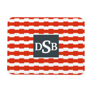 Monogram Boxstripe Mönster Magnet