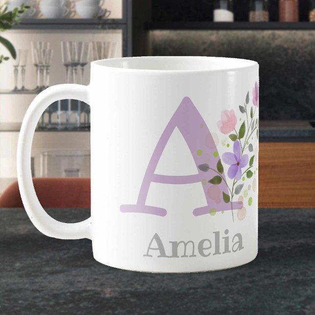 Monogram Brev A & Christian Namn Kaffemugg (Skapare uppladdad)