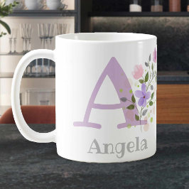 Monogram Brev A & Christian Namn Kaffemugg