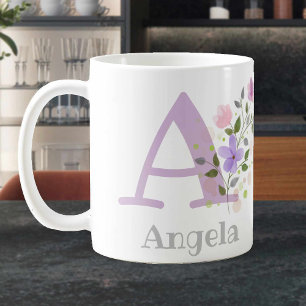 Monogram Brev A & Christian Namn Kaffemugg