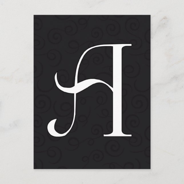 Monogram Brev A Vykort (Framsida)