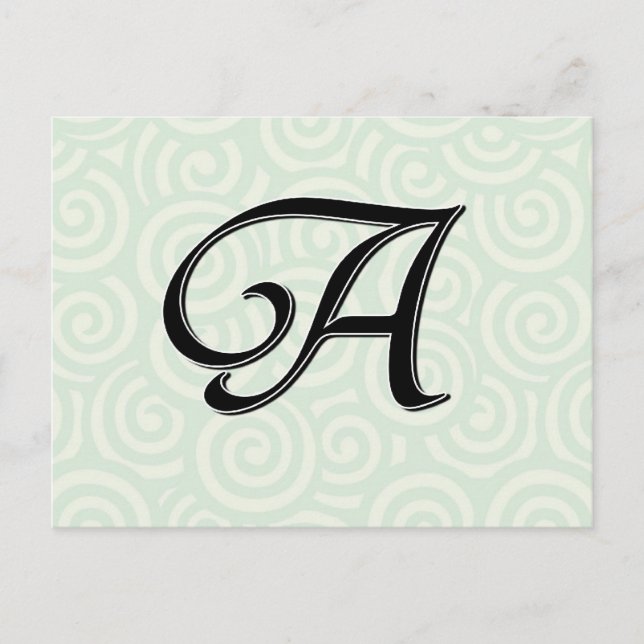 Monogram Brev A Vykort (Framsida)