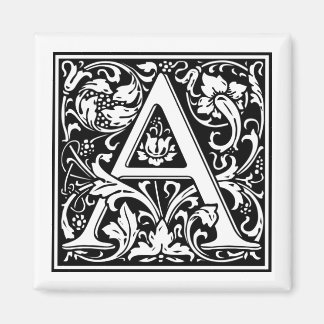 Monogram Brev A William Morris Stil Magnet