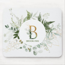 Monogram Brev B Fern & Succulus Pad