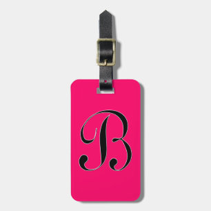 Monogram Brev B med levande hallon Bagagebricka