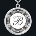 Monogram Brev B Pendant Necklace Silverpläterat Halsband<br><div class="desc">Visa ditt pride i initialer med en brev-pendant i monogrammet.Den första silver-pansonen ger också en minnesvärd gåva till varje speciell tillfälle för det viktiga folket i ditt liv.</div>