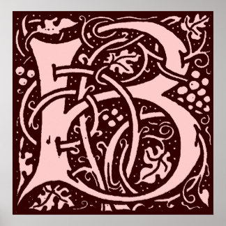 Monogram Brev B Poster