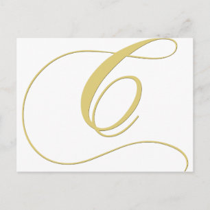 Monogram Brev C Golden Single Vykort