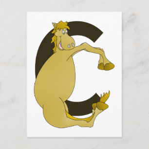 Monogram Brev C Pony Vykort