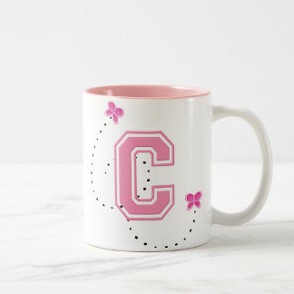 Monogram Brev C Två-Tonad Mugg