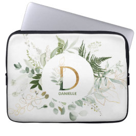 Monogram Brev D Fern & Succulent Laptop sleeve