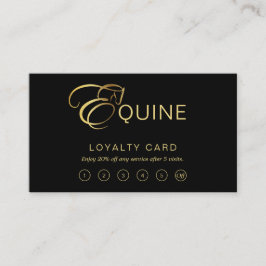 Monogram Brev E-häst i guld färg Lojalitetskort