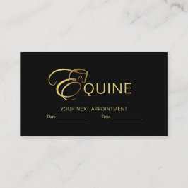 Monogram Brev E-häst i guld färg Tidsbeställning Kort