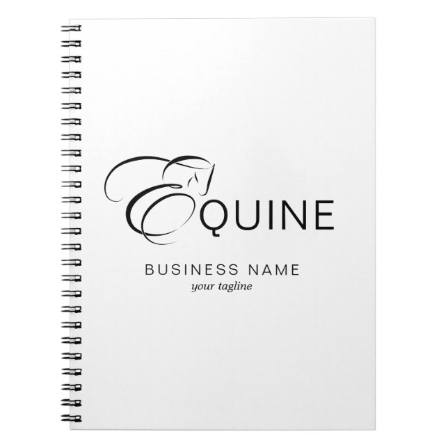 Monogram Brev E Horse Anteckningsbok (Framsidan)