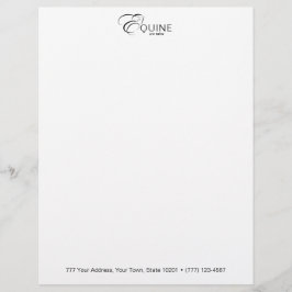 Monogram Brev E Horse Brevhuvud