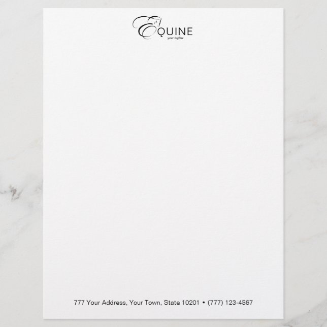 Monogram Brev E Horse Brevhuvud (Framsida)