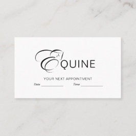 Monogram Brev E Horse Tidsbeställning Kort