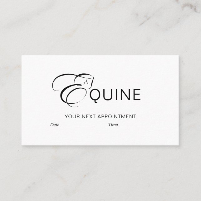 Monogram Brev E Horse Tidsbeställning Kort (Framsida)