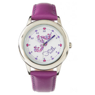 Monogram brev F personlig Flickor namn vaktar Armbandsur