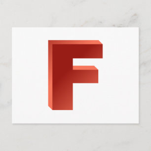 Monogram Brev F Vykort