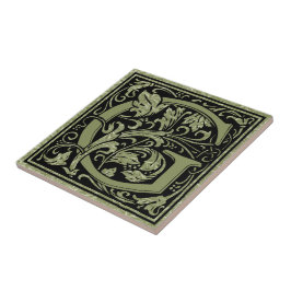 Monogram Brev G första Brev Kakelplatta