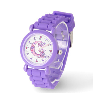 Monogram brev G, första doodle-hjärtflickor tittar Armbandsur