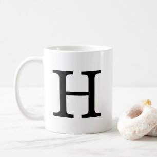 Monogram Brev H Classic Mugg, 11 oz Kaffemugg