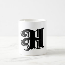 Monogram Brev H Namn Initial Kaffemugg