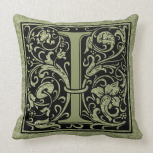 Monogram Brev I första Brev Kudde