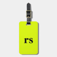 Monogram Brev Intial Namn Neon Gult Grönt Gift