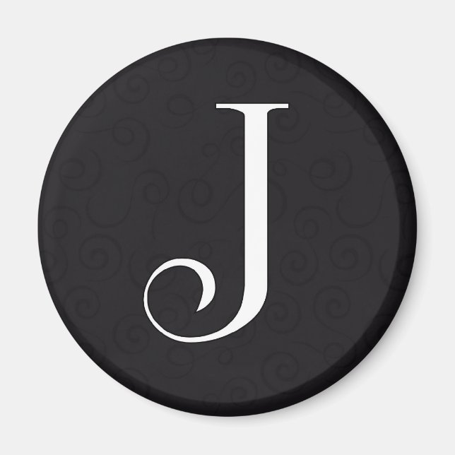 Monogram Brev J Magnet (Framsidan)