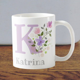Monogram Brev K & Christian Namn Kaffemugg