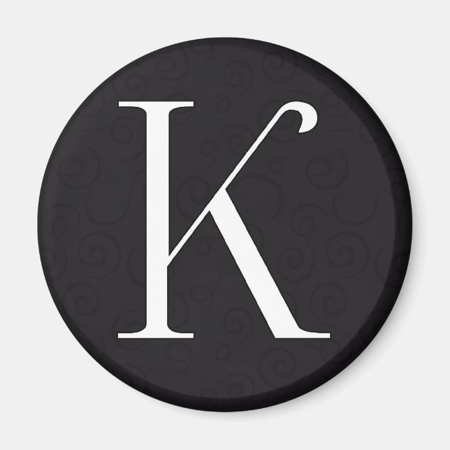 Monogram Brev K Magnet (Framsidan)