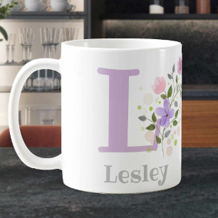 Monogram Brev L & Christian Namn Kaffemugg