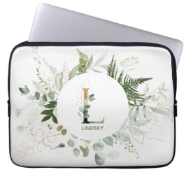 Monogram Brev L Folium Utandning Laptop sleeve