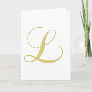 Monogram Brev L Golden Single Anteckningskort