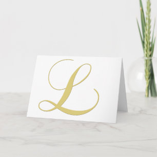 Monogram Brev L Golden Single Anteckningskort