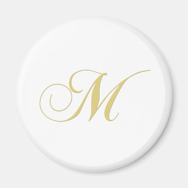Monogram Brev M Golden Single Magnet (Framsidan)