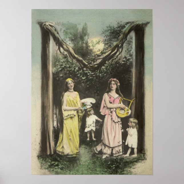 Monogram Brev M poster utskrift (Framsidan)