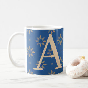 Monogram Brev Modern Mönster Kaffemugg