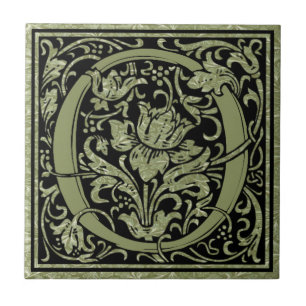 Monogram Brev O första Brev Kakelplatta