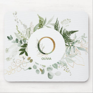 Monogram Brev O Greenery Wandeme Mouse Pad Musmatta