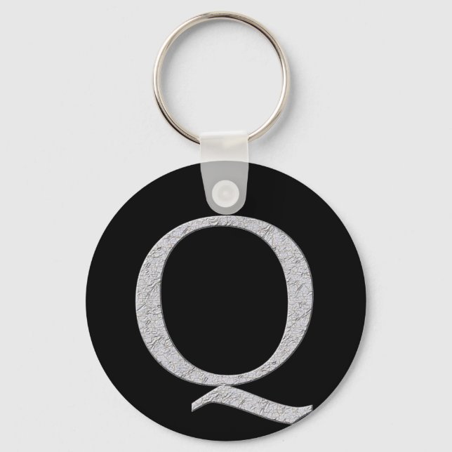 Monogram Brev Q Nyckelring (Framsida)