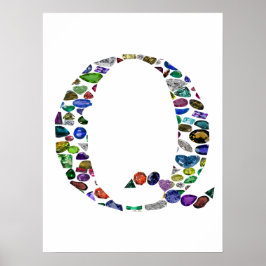 Monogram Brev Q Poster