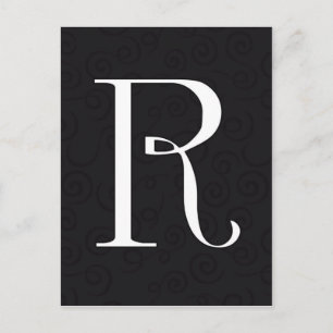 Monogram Brev R Vykort
