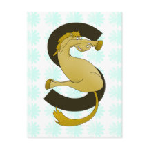 Monogram Brev S Pony Distress Flower Mönster