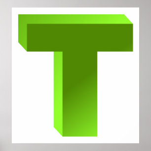 Monogram Brev T Poster