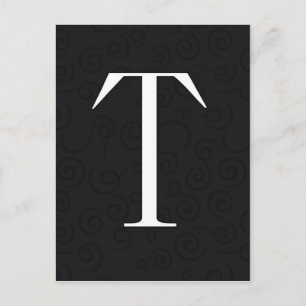 Monogram Brev T Vykort