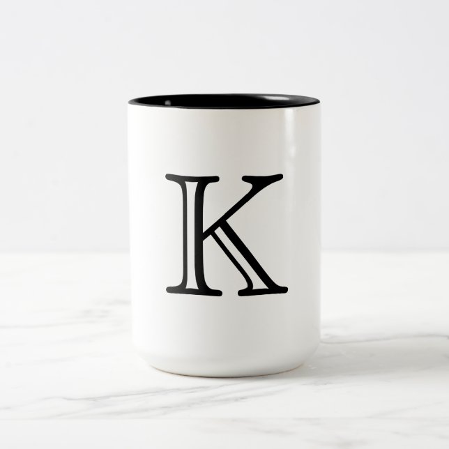 Monogram Brev Två-Tonad Mugg (Center)